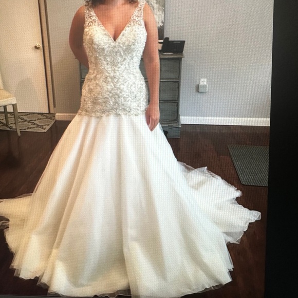 NEW❗️Pronovias - Bonanza wedding gown IVORY.  never been worn, Sample.  Size 10 - Picture 8 of 15